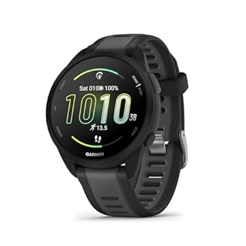 Monitor Cardíaco de Pulso com GPS Garmin Forerunner 165 Music Preto e Cinza Ardosia WW