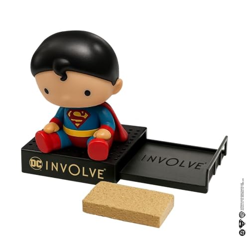 Image of Involve DC Superman Character Bobblehead Car Perfume & Keychain - OFFICIAL DC MERCHANDISE from Warner Bros | Car Air Freshener | Car Accessories 2026 | Car Dashboard Idol | Dashboard Figurine