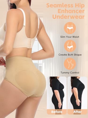 Image of JOYSHAPER Butt Lifter Panties for Women Butt Pads Shapewear Hip Enhancer | 2 Removable Butt Pads for Bigger Butt, Tummy Control Underwear Panties, Invisible Butt Enhancer, Natural Padded Shaper Shorts