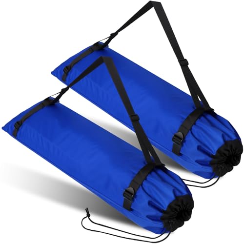 Wowangce 2 Pieces Camp Chair Replacement Bag Folding Foldable Chair Purse Camp Replacement Outdoor Tent Bag for Storage Carrying with Shoulder Strap, 47.2 Inches(Dark Blue)