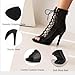 Ceciloroda Mujer Heeled Burju Baile Zapatos Peep Toe Mesh Botines Stiletto Gladiador Sandalias Comfy Dressy Sandalias Ballrrom Cordones Black Size 41 Imagen de Ceciloroda Mujer Heeled Burju Baile Zapatos Peep Toe Mesh Botines Stiletto Gladiador Sandalias Comfy Dressy Sandalias Ballrrom Cordones Black Size 41