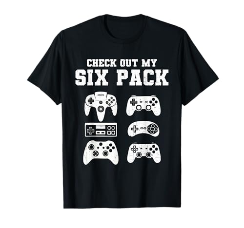 Check out My Six Pack Funny Gamer Videogiochi Amante Gaming Maglietta