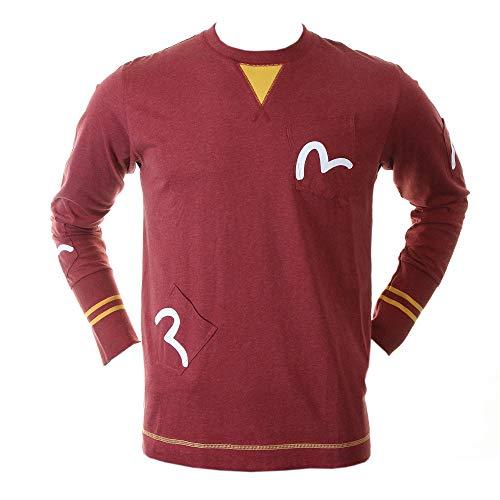 EVISU Brick red Early Original Genuine Rare 5 Pocket EV1060 JM1 t Shirt EVIS1104