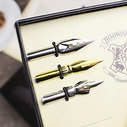 Vintage Feather Quill Pen ank Ink Set English Calligraphy Pen Set Writing Quill Ink Dip Pen with 3 Nibs and Ink Gift Set for HP Fans