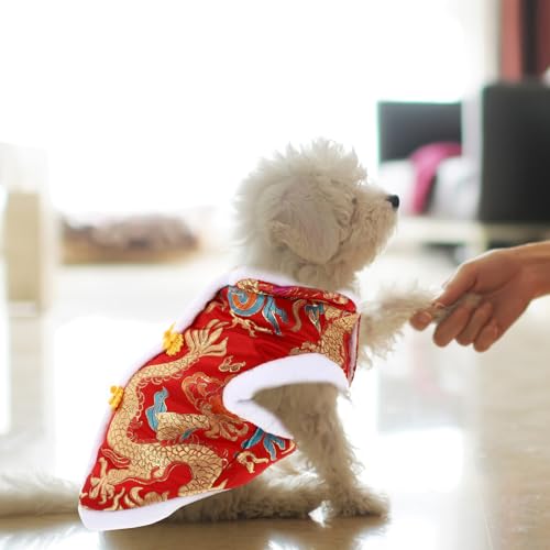 Disfraz para perro Luxshiny estilo Año Nuevo M miniatura 3