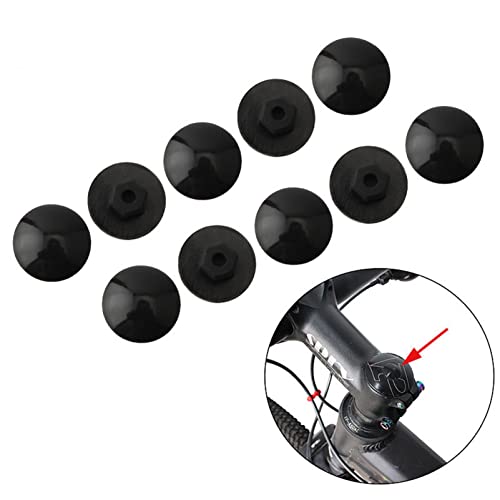 Yundxi 10 Pieces M6 Bike Rubber Stem Top Cover Headset Cap Waterproof Dustproof Hexagon Screw MTB Bicycle Bolts Parts - Thumbnail 3