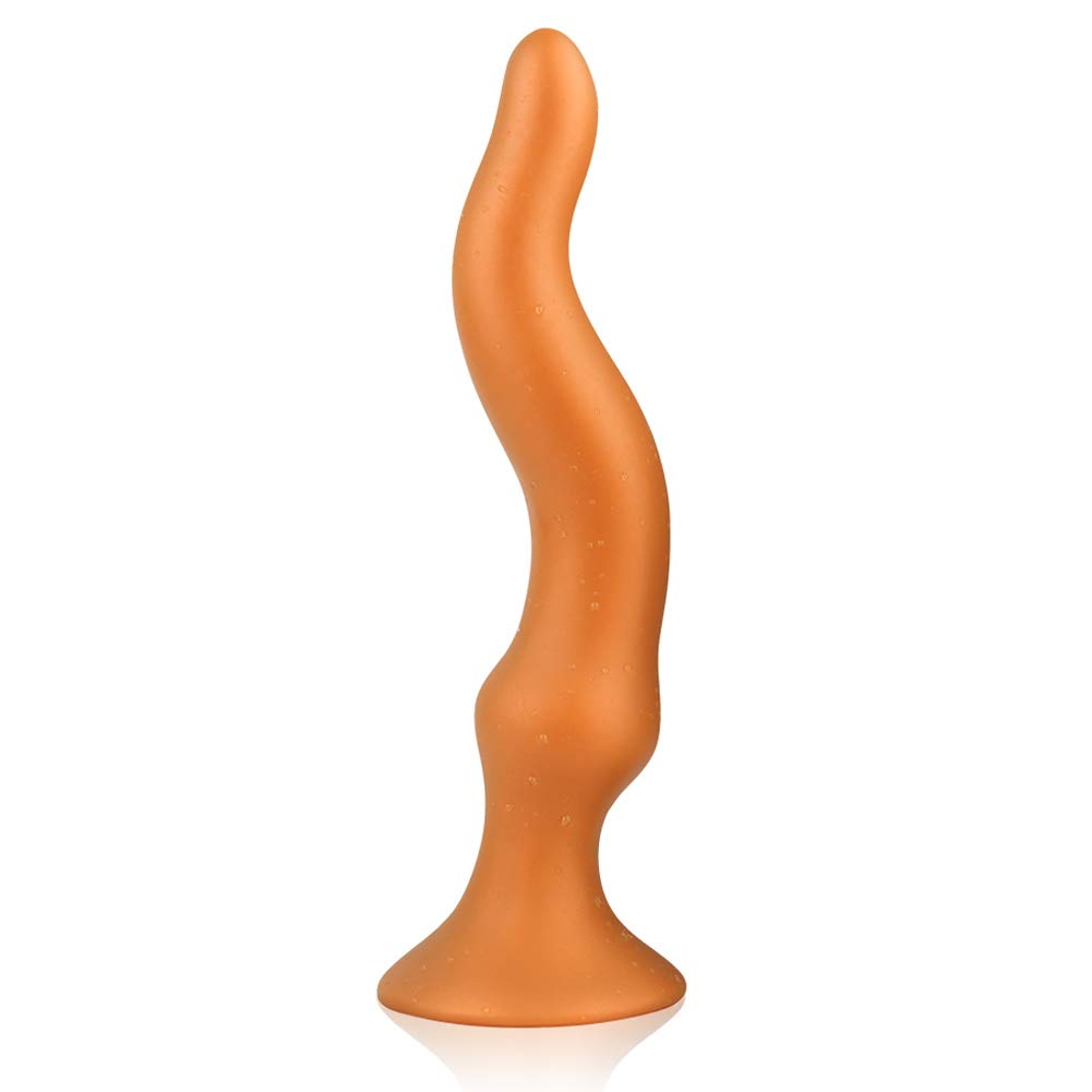 Plug Anal en Silicone Liquide Massage de La Prostate Plug Anal Stimulation du Plaisir du Point G Jouet Sexuelavec Ventouse Puissante pour Couple de Sexe Masculin Flirtant Sex Toy (L)