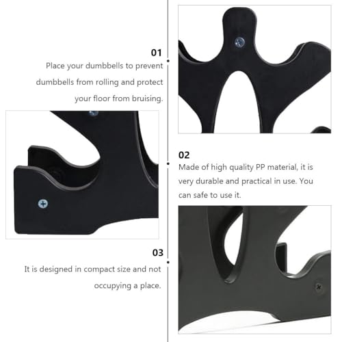 Toddmomy Compact 3-Tier Dumbbell Rack for Storage - Durable Pp Material Dumbbell Display Stand for Home and Commercial Gyms - Image 6