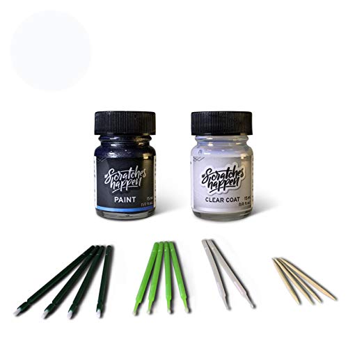 ScratchesHappen Exact-Match Touch Up Paint Kit - Platinum White Pearl (NH-883P) for Honda - Essential (Paint + Clear Coat)