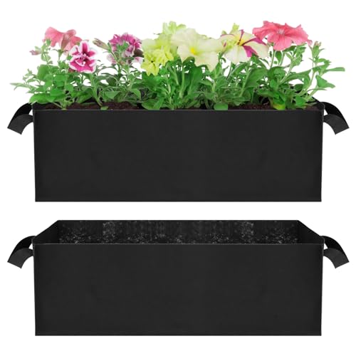 Bolsas de tela elevadas cuadradas Yarnow con drenaje para plantas L 2