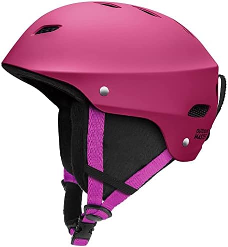 OutdoorMaster Kelvin Ski Helmet - Snowboard Helmet for Men, Women & Youth (Pink,M)