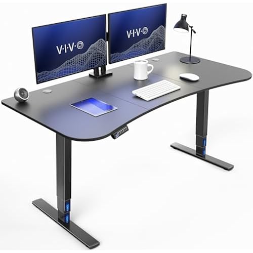 VIVO Black 63 x 32 in Standing Desk, DESK-KIT-2E1B