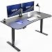 VIVO Black Electric Height Adjustable Stand Up Desk Frame, Workstation with 63 x 32 inch Table Top and Controller | Frame and Desktop Combo (DESK-KIT-2E1B)