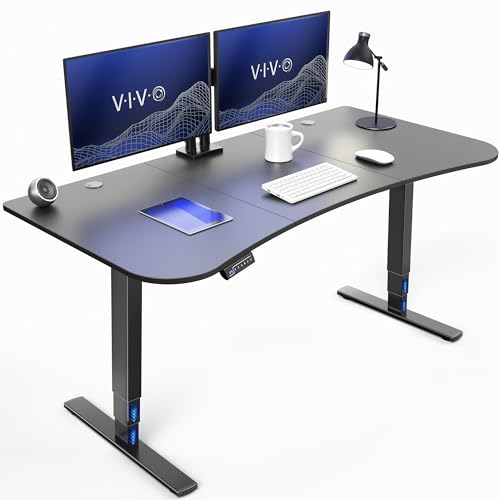 VIVO Black Electric Height Adjustable Stand Up Desk