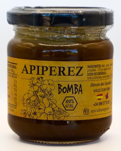 APIPEREZ - Bomba Apícola 250 g, Preparado Apícola con Miel, Polen, Jalea Real y Propóleo, Uso Alimentario Tradicional