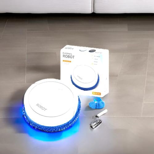 Robô Aspirador de Pó com Controle Remoto e MOP Varre Passa Pano Agenda Limpeza e Autorrecarga ROBOT-