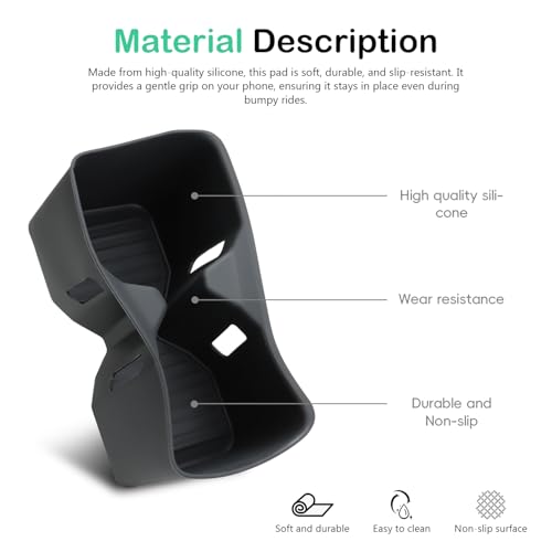 auovo Center Console Wireless Charging Mat Compatible with Hyundai Santa Fe Accessories 2026 2025 2024 Car Cup Holder Insert & Wireless Charging for 2026 Santa Fe Silicone Non-Slip Protective Mat Pad by auovo - Image 6