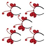 LABRIMP 5 Stück-pack Marienkäfer Haarreifen mit Insektenantennen für Leichtes Stirnband aus...