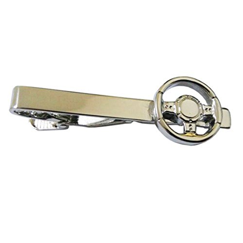 ProCuffs Steering Wheel Car Racer Tie Clip Black Wedding Bar Clasp