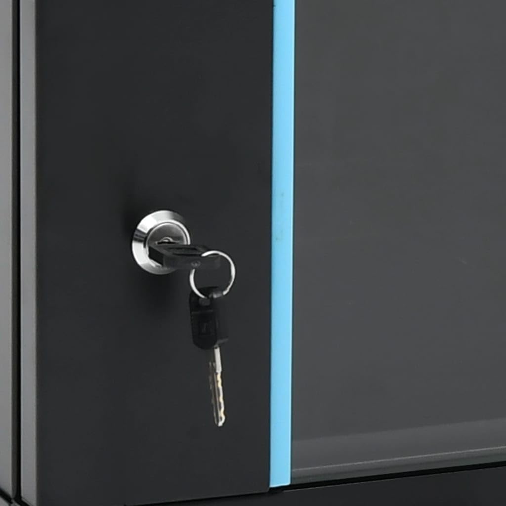 9U Armoire réseau murale 19" IP20, 600 x 450 x 510 mm, en acier laminé à froid, porte avant verrouillable, parois latérales amovibles pour routeur et modem à fibre optique