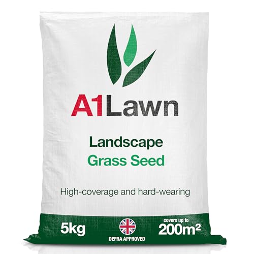 A1 Lawn, Landscape Grass Seed - High Coverage & Fast Growing, Hard-Wearing, Child & Pet Friendly, DEFRA Approved, 5kg