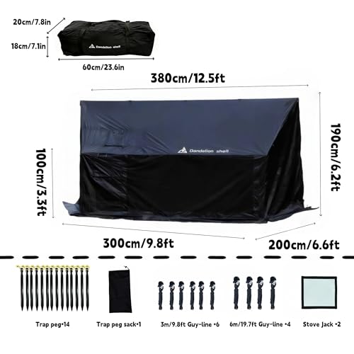 Carpa Hammock Hot Negra para 2-3 Personas con Estufa miniatura 5