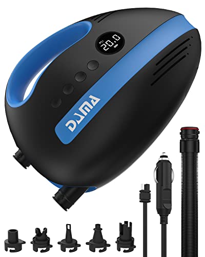Dama 20 Psi Sup Pump Electric, New Version Paddle Board Pump, Fan Cooling System & Led Screen, Intelligent Dual Stage Inflation & Auto-Off, 12V Car Connector Small Air Pump For Inflatable Mattress #TOP3