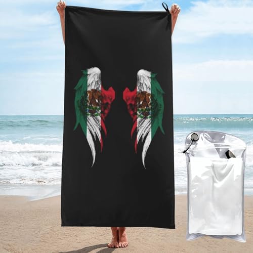 Serviette drapeau mexicain 70x140cm drap de plage microfibre