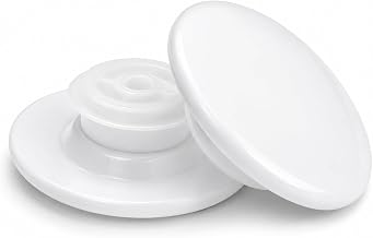 BESPORTBLE 2Pcs Washbasin Waste Sink Plug with White Ceramic Cover and Seal Ring, Kitchen and Bathroom Sink Stopper Compatible with Most Basins, Wash Basin Hole Sealing Cover for Drain