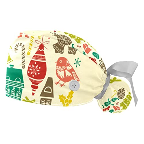 Chapeaux bouffants de Noël JDEZ en tissu technique anti-sueur