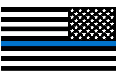 10 Pack Police Department American Flag DTF Heat Transfer, 3.25" x 1.75" Uniform USA Durable, Washable, and Perfect for Uniforms, Shirts, and Jerseys | Hot Peel | Made in America (Thin Blue Right)