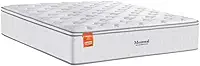 Inducol Montreal Colchão de Casal com Molas Ensacadas, Europillow, Branco, 188x138x28cm, Suporta até 150kg, Revestimento em Malha Poliéster