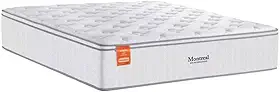Inducol Montreal Colchão de Casal com Molas Ensacadas, Europillow, Branco, 188x138x28cm, Suporta até 150kg, Revestimento em Malha Poliéster