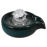 MERRYHAPY Keramikbrunnen Auslauf mit Elegantem Design Gartenwasserfall...