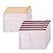 BCP 10-Pieces Multi-purpose Cotton Canvas Zipper Pen Pencil Cosmetic Makeup Bag Pouch 7x 5-1/2 Inches