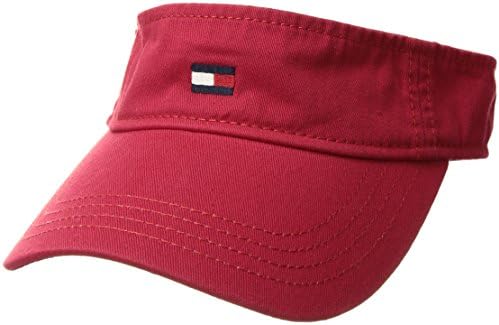 Tommy Hilfiger Men's Essential Flag Visor, Tango Red, O/S