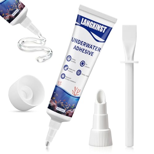 Aquarium Safe Silicone,Aquarium Silicone Transparent Underwater Sealant Waterproof Strong Bonding Excellent Flexibility Underwater Adhesive Suitable for Fish Tanks, Pools Transparent Formula 120ml