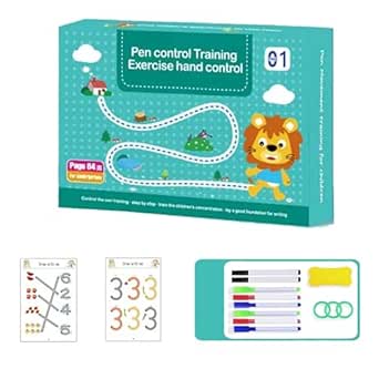 Reusable Magic Practice Copybook Kit For Kids, Writing Practice And Pen Control Workbook Set Educational Learning Drawing Book - View #3