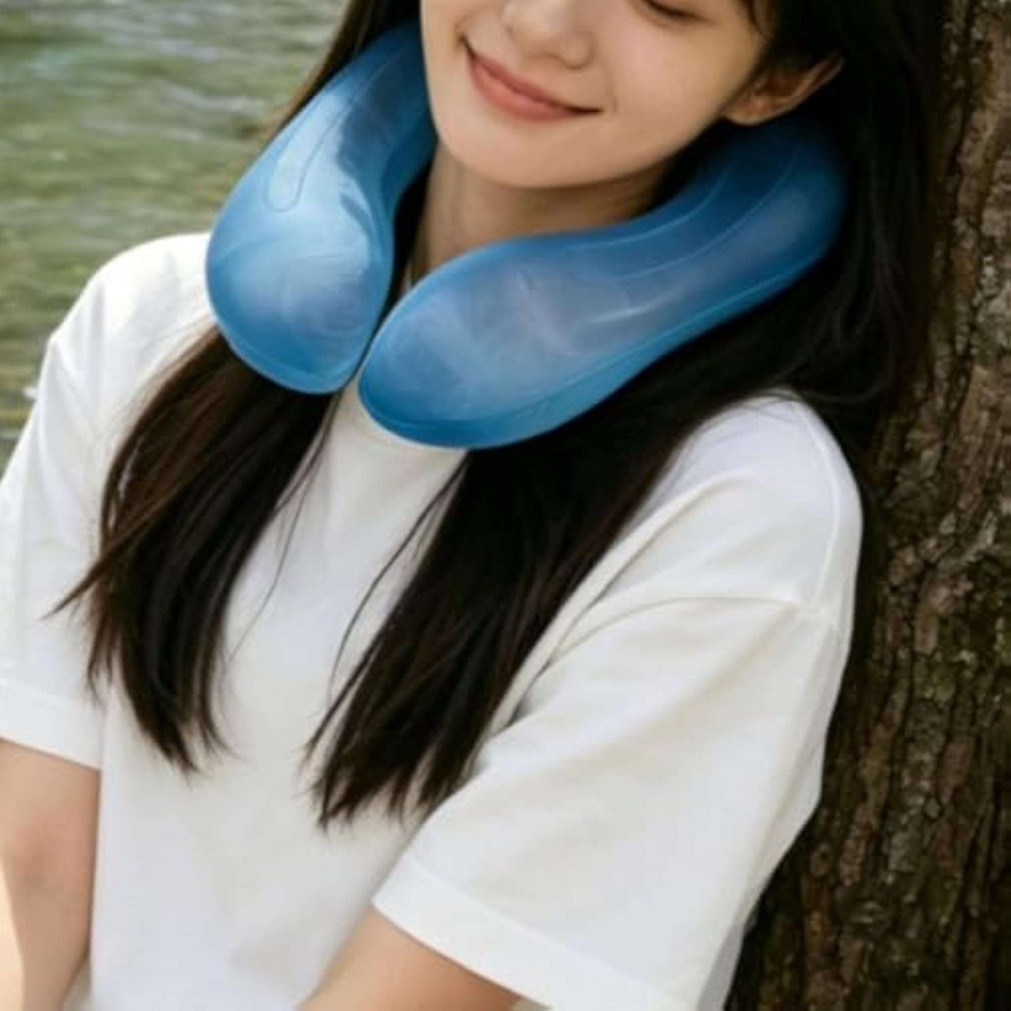 Neck Cooling Bag, Fillable Leakproof Ice Bag for Campers