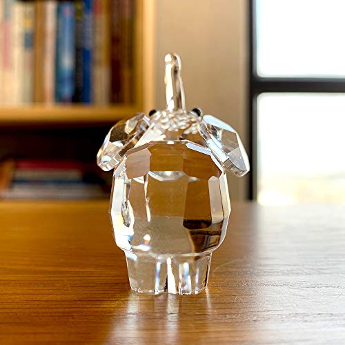 Jinshiy Clear Crystal Cute Elephant Figurines Glass Animal Paperweight Ornament Statue Collectible Home Decor Christmas Birthday Gifts #TOP3