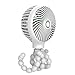 MILECN Mini Passeggino Fan,Ventilatore Portatile Portatile con Treppiede Flessibile,Ventilatore da Tavolo USB Ricaricabile,Ventola di Raffreddamento per Carrozzina per Bambini,Comodino, Bici,Bianca