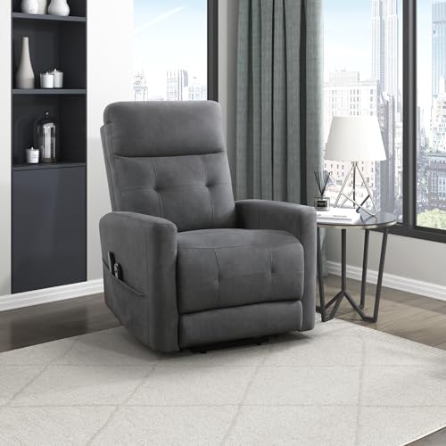 Sillón con masaje ergonómico gris oscuro miniatura 6