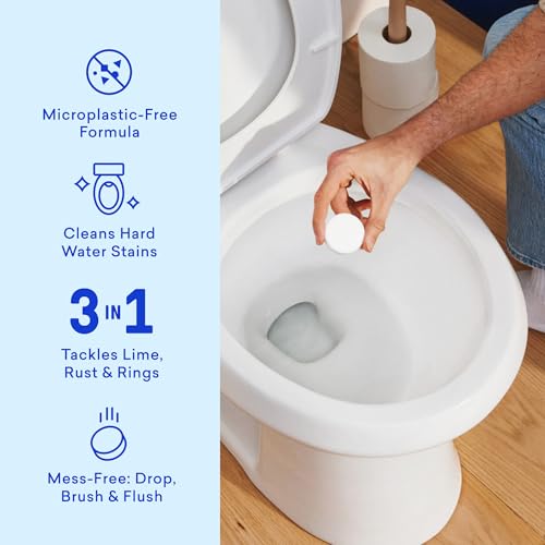Image of BLUELAND 100% Plastic Free Toilet Bowl Cleaner Tablets Set, Eucalyptus