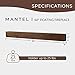 JOLLYMER Floating Wood Mantel Shelf,Rustic Fireplace Mantel Decor,Farmhouse Shelf (60