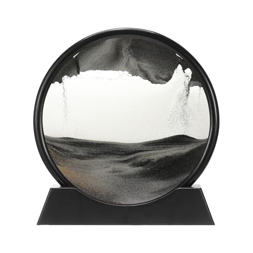 Sable en mouvement liquide pour se détendre au bureau cadre photo rond decoration maison salon
