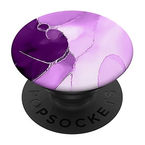 Purple-Marble-Effect - Watercolor-Design PopSockets PopGrip: Swappable Grip for Phones & Tablets Cover