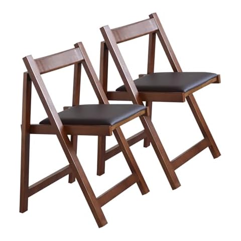 COMUHOME Folding Dining Chairs with Padded Seat Lightweight sillas para Fiestas,2 Pack Folding Chair for Dinner,Party Wedding,Picnic Event, 196LB Weight Capacity(Walnut) Cover