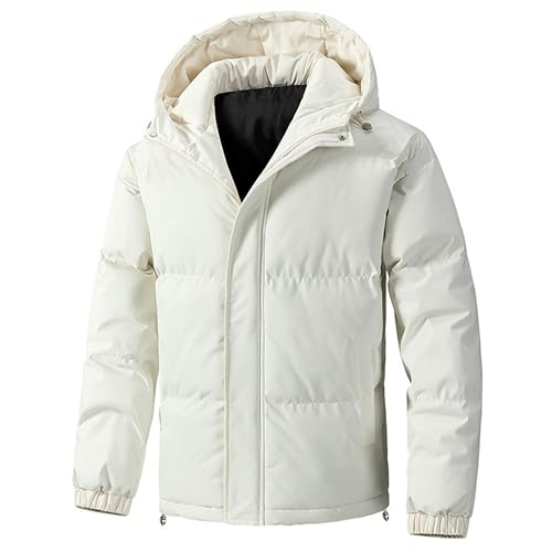 Doudoune d'hiver homme imperméable veste ample blanche XL isolante