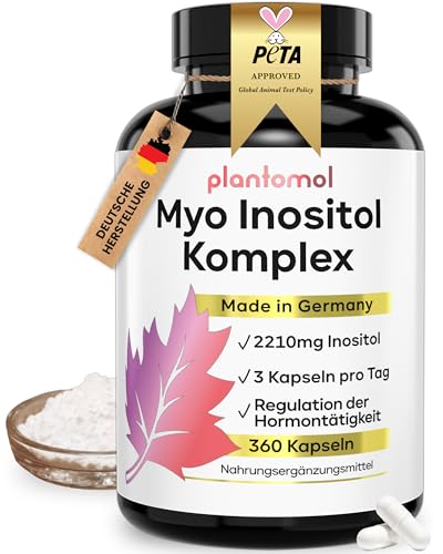 360 Myo-Inositol Kapseln - Hormon Balance Frauen mit Myo Inositol D Chiro Inositol Folsäure Vitamin B6 sowie Chrom für die Blutzucker-Regulation - 4 Monatsvorrat