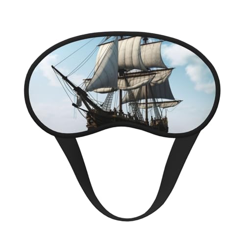 オールドセーリングシップスリープマスク 横向き寝用 遮光ナイトマスク 睡眠用アイマスク レディース メンズ アイカバー ソフトで快適なアイシェード 旅行 昼寝